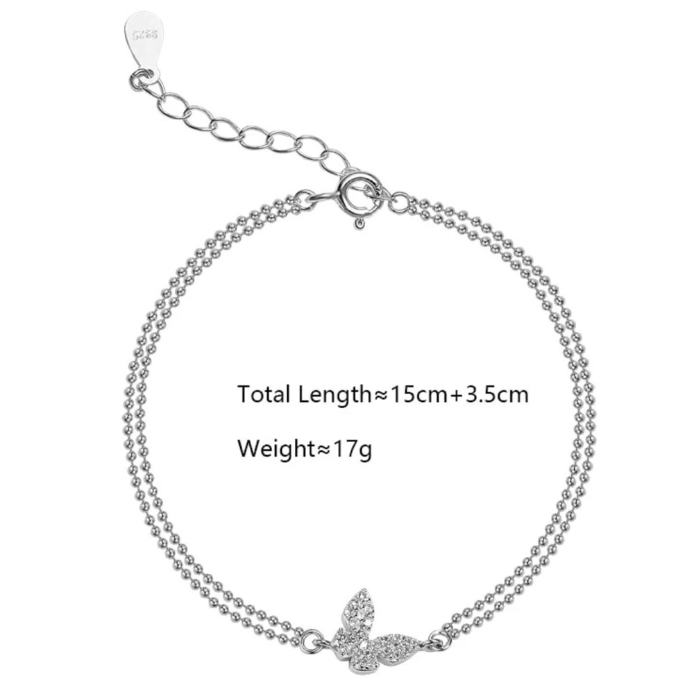 NEW 18K ROSE GOLD BUTTERFLY BRACELET, NICE BRACELET, CUTE BRACELET - Picture 4 of 4